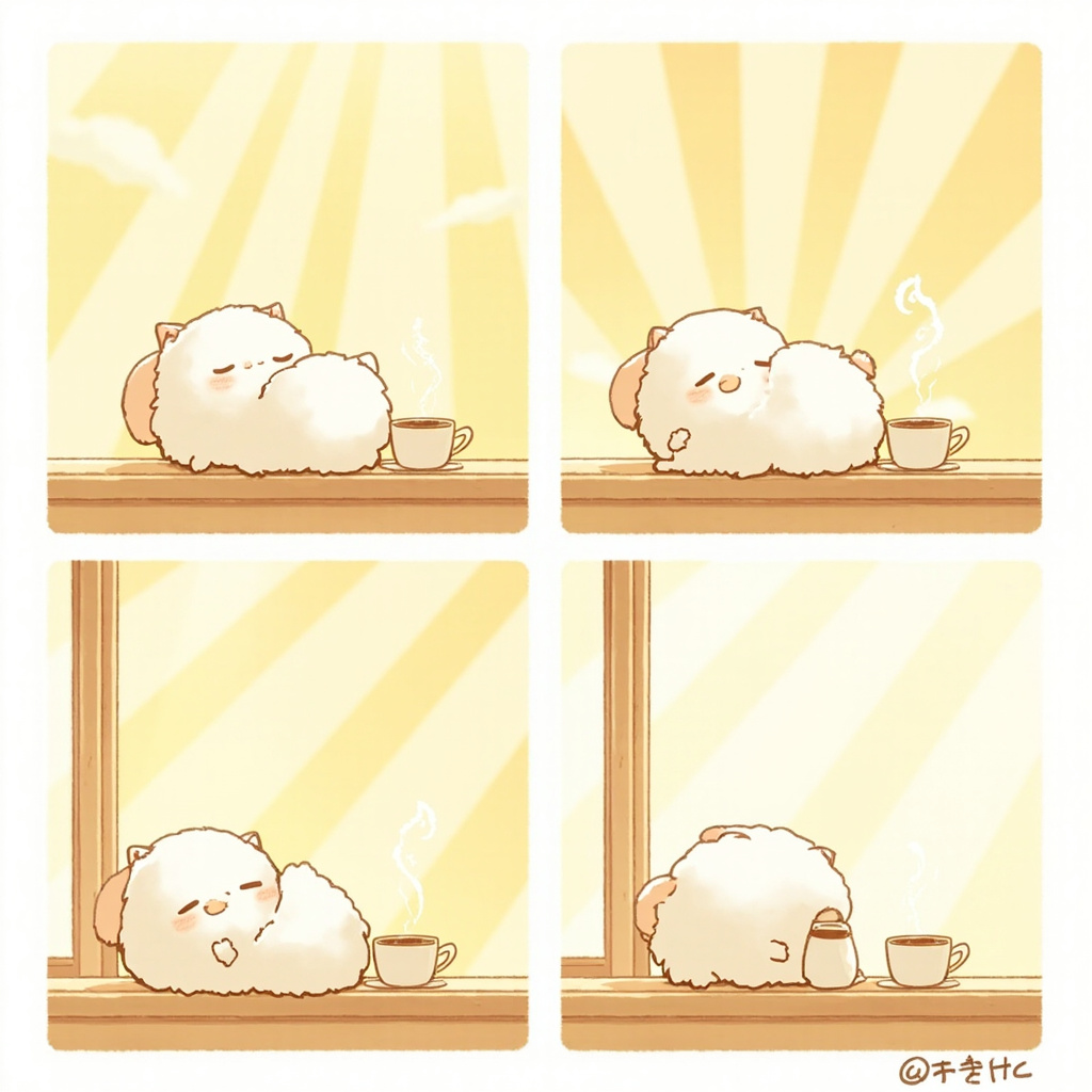 Four-panel comic drawn by Maotuan
